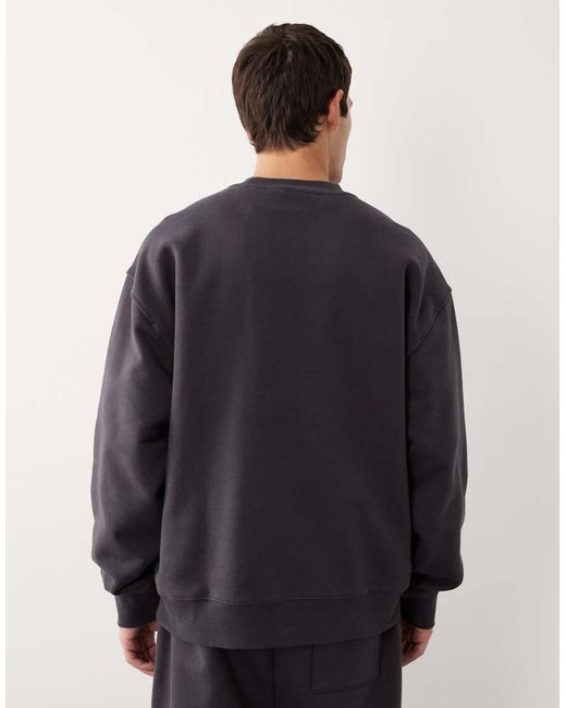 ASOS COLLECTIVE Blue Oversized Super Heavyweight Crew for men