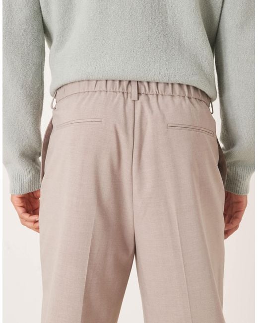 ASOS Gray Smart Relaxed Tapered Pants for men