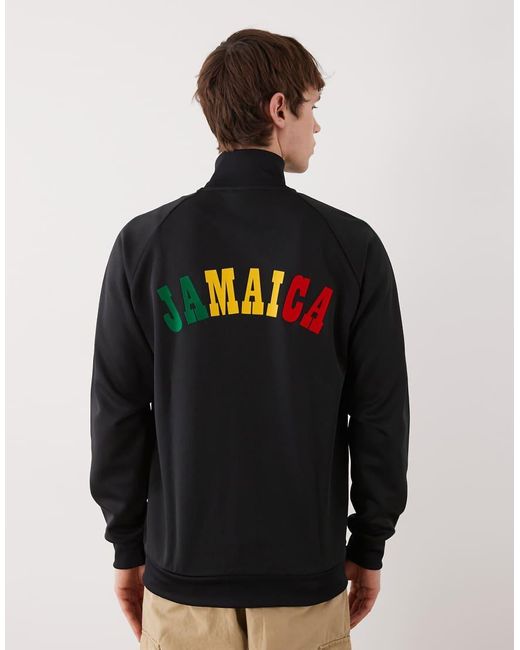 Adidas Originals Black Adidas Football Jamaica Track Top for men