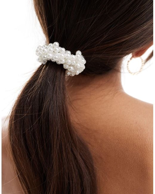 SUI AVA Black Classic Bridal Pearl Hair Tie