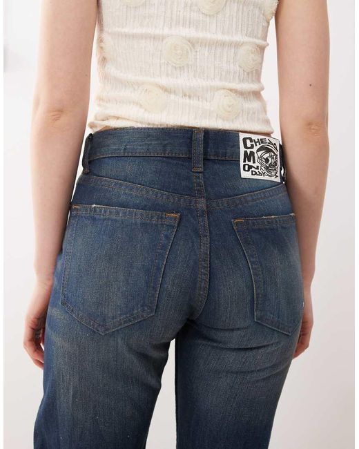 Cheap Monday Blue Anti Rigid Straight Leg Jeans