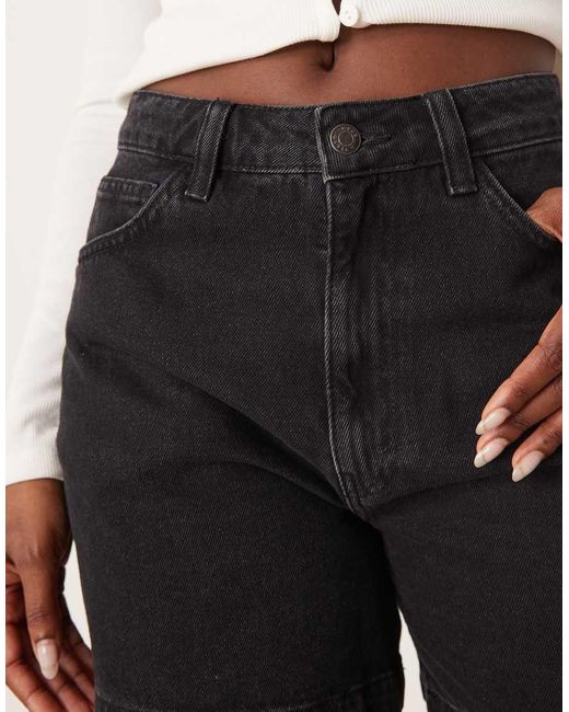 ASOS Black Denim Longer A Line Short