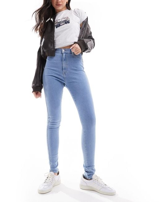 Solitaire - jean ultra skinny à taille haute - clair délavé Dr. Denim en coloris Blue