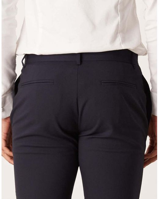 ASOS Blue Skinny Suit Trouser for men