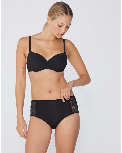 Tezenis Black High-Waisted Knickers