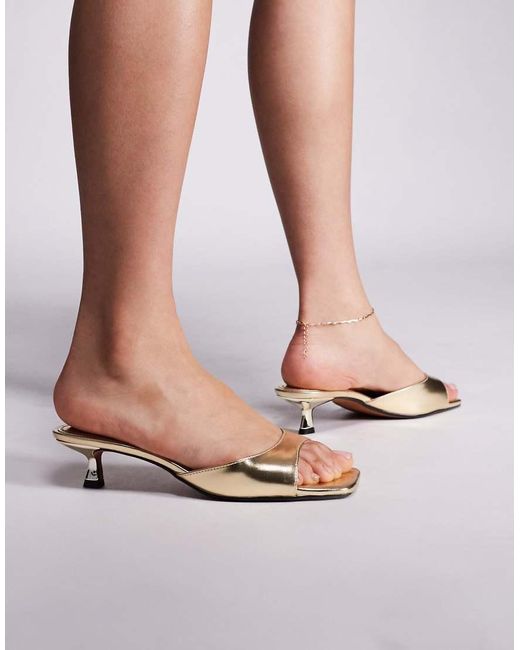 River Island Pink Kitten Heeled Mule