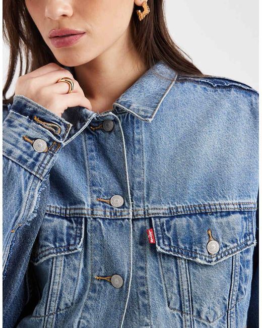 Levi's Blue Deconstructed Denim Jacket