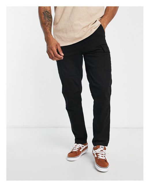Bershka Regular Fit Cargo Pants in Black for Men Lyst Canada
