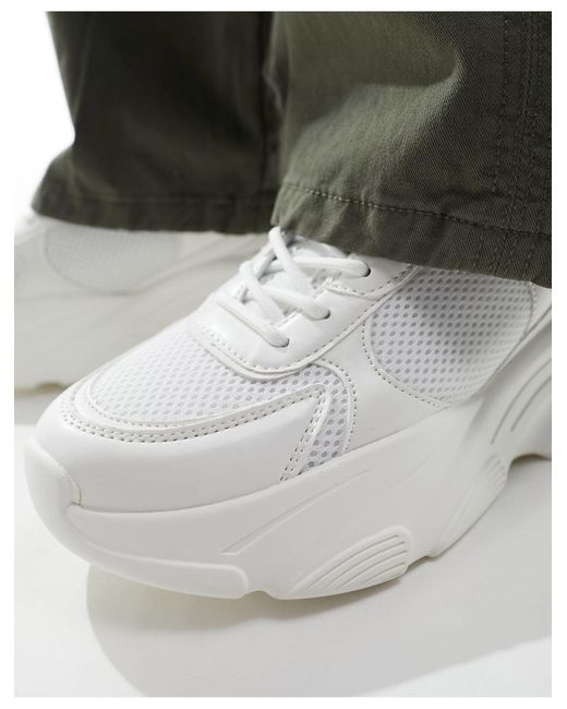 ASOS White Wide Fit Drop Sneakers