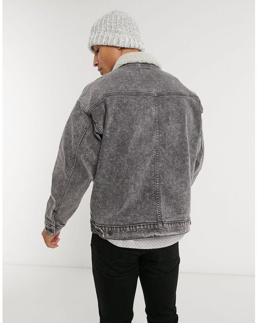 Sherpa Collar Denim Trucker Jacket 