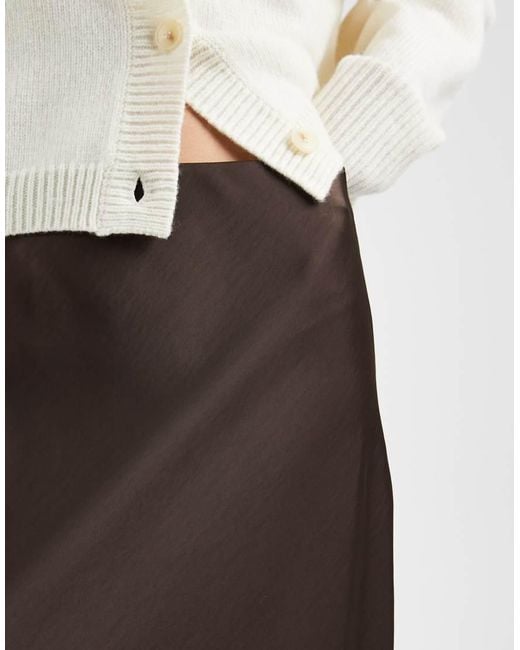 Vero Moda White Satin Maxi Skirt