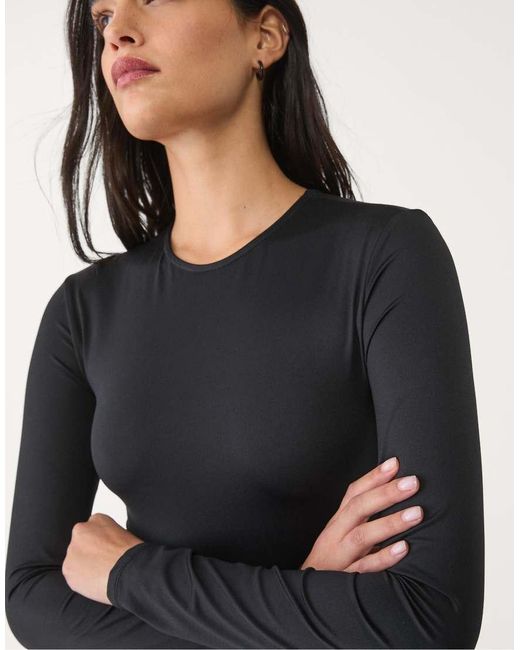 Stradivarius Body Van Polyamide Met Lange Mouwen in het Blue