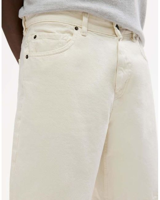 Pull&Bear Natural Standard Denim Bermuda Shorts for men