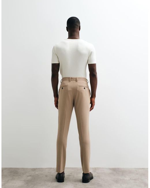 ASOS Natural Flexmaxtm Skinny Suit Pants for men
