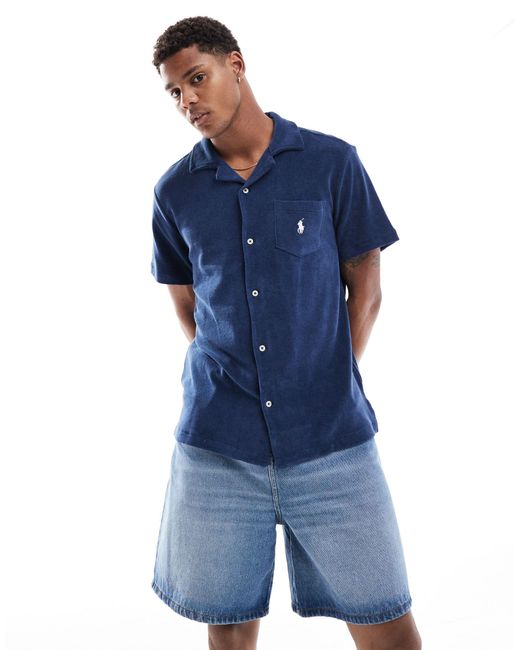 Icon - camicia a maniche corte di Polo Ralph Lauren in Blue da Uomo