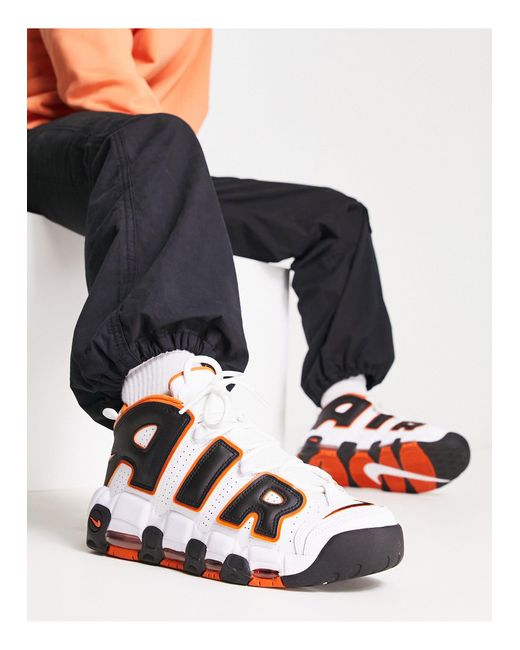 Air - more uptempo - sneakers bianche e arancioni da Uomo di Nike in Bianco  | Lyst