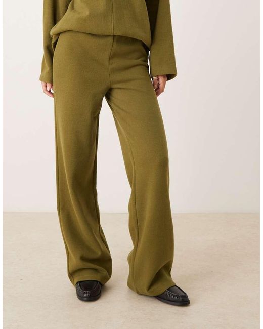 ASOS Green Supersoft Co-ord Wide Leg jogger