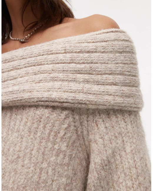 TOPSHOP Natural – flauschiger oversize-pullover