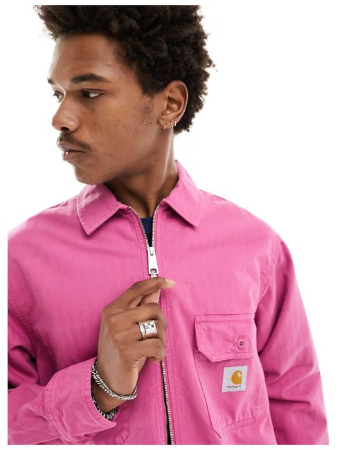 Carhartt – rainer – hemdjacke in Pink für Herren