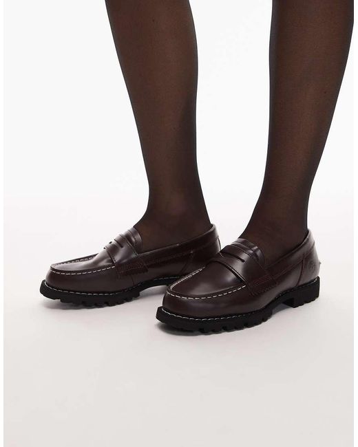 Timberland Blue Noreen Contrast Stitch Penny Loafer