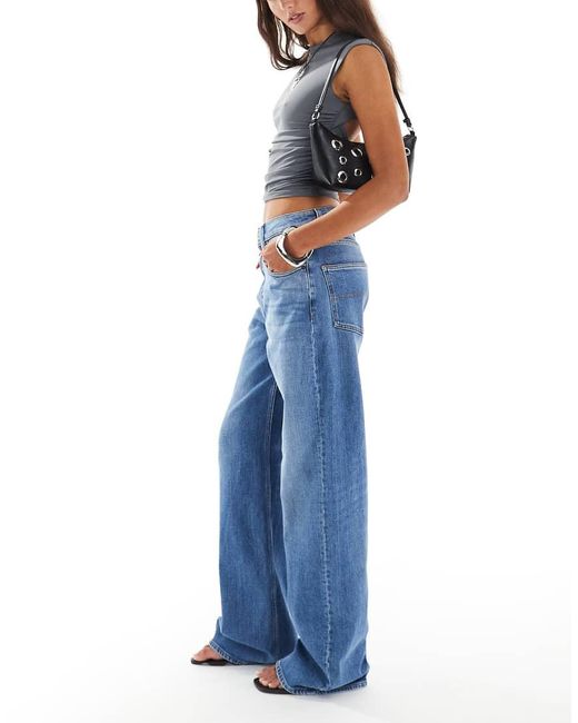 Tommy Hilfiger Blue Mia Mid Rise Relaxed Straight Jeans