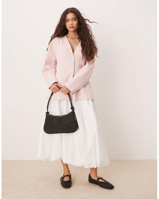 ASOS Pink – kragenloser blazer
