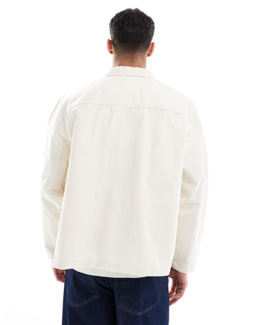 Jack & Jones White Coach Jacket With Pockets for men