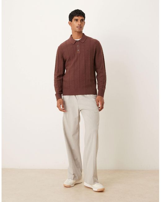 Abercrombie & Fitch – langärmliger pullover in Red für Herren