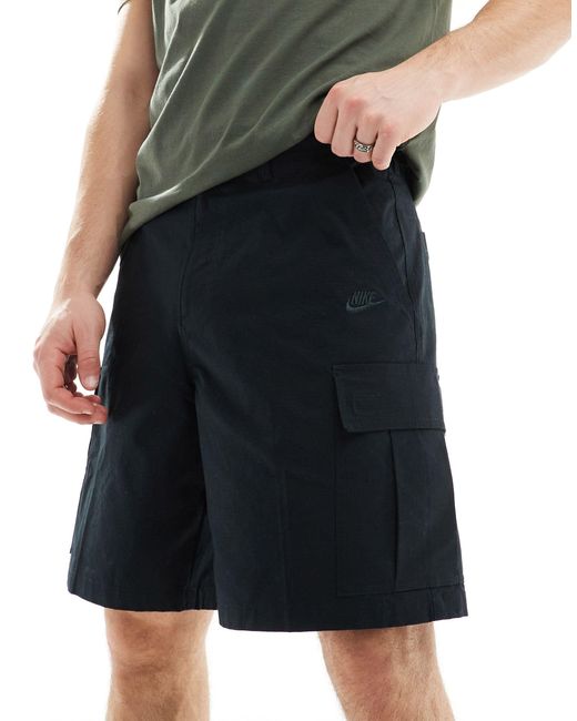 Nike Black Club Woven Cargo Shorts for men