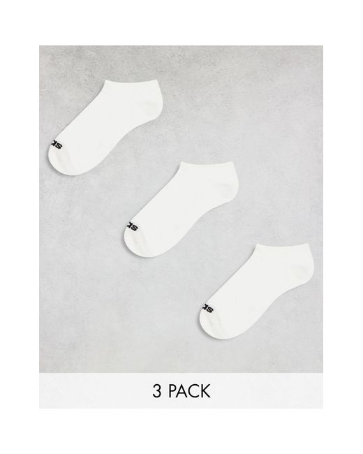 Confezione da 3 paia di fantasmini bianchi di Adidas Originals in White