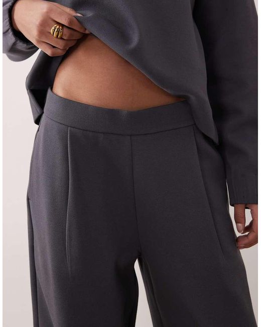 Mango Blue Cotton Mix Pique Straight jogger Co-ord