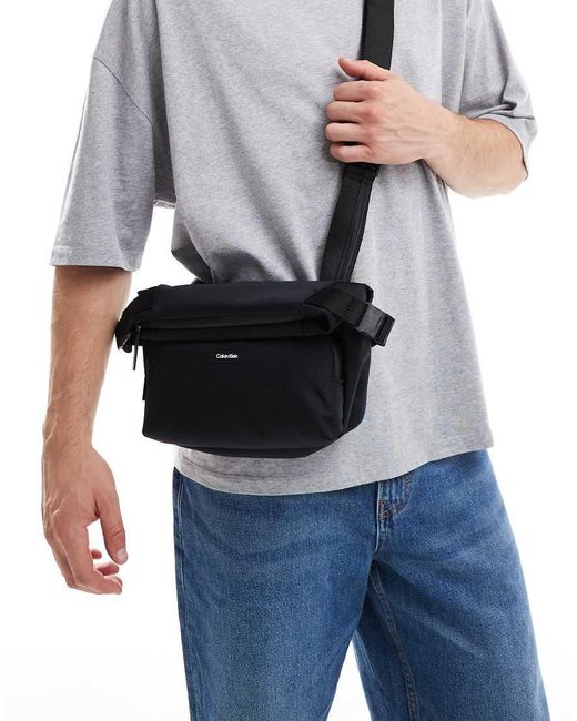 Calvin Klein Gray Essential Tech Cross Body Bag for men