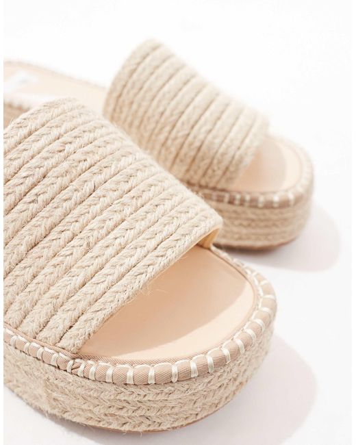 ASOS Natural Jordyn Flatform Espadrille Sandals