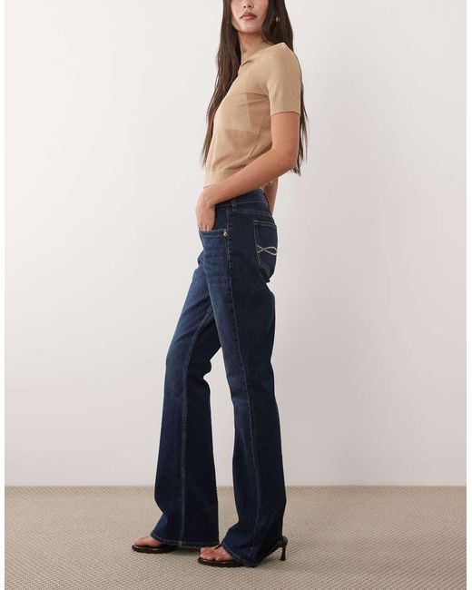 Abercrombie & Fitch Blue Curve Love Mid Rise Bootcut Jeans