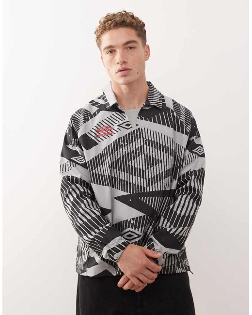 Umbro Gray Printed Drill Top for men