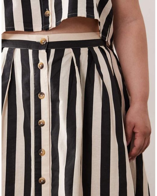 Nobody's Child Blue Button Down Midi Skirt Co-ord