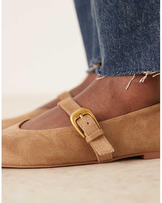 ASOS Blue Leah Mary Jane Ballet Flats