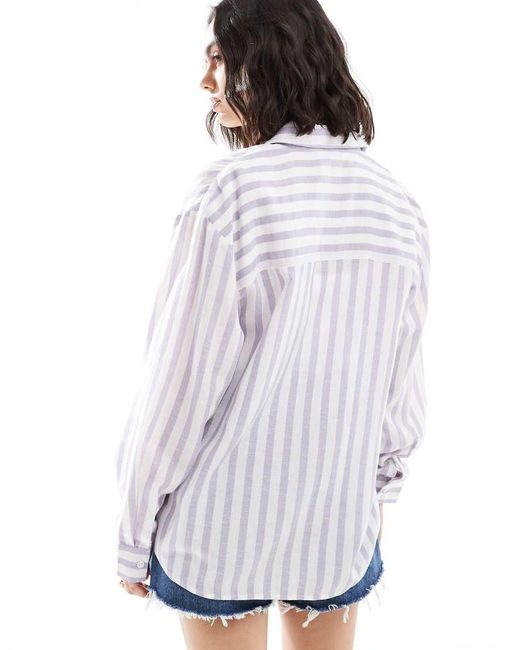 ASOS White Linen Blend Shirt