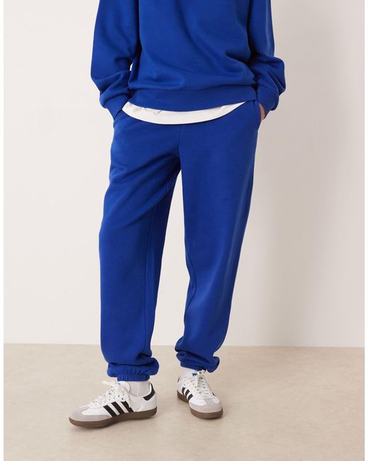 ASOS Blue Ultimate Cuffed Brushback Jogger