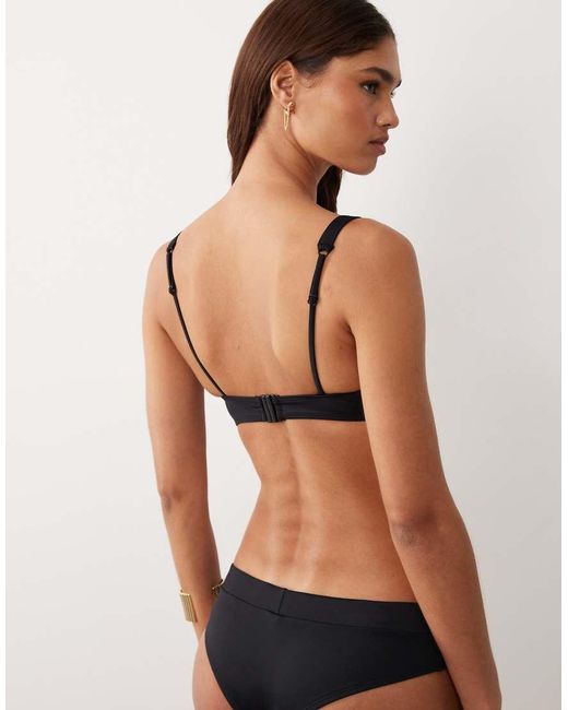 ASOS Black Maya Amalfi Underwired High Apex Bikini Top