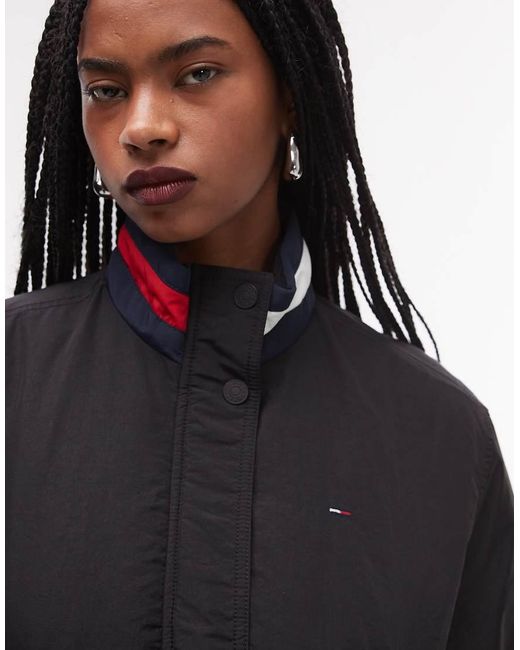 Tommy Hilfiger Black Essential Flag Logo Padded Jacket