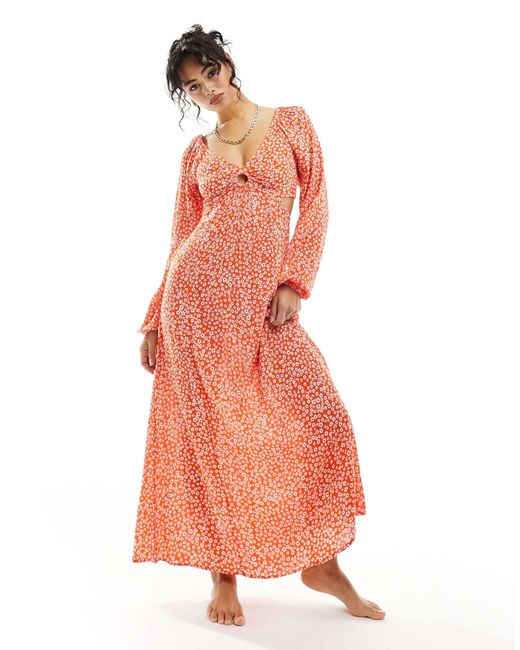 Billabong White Last Call Maxi Beach Dress