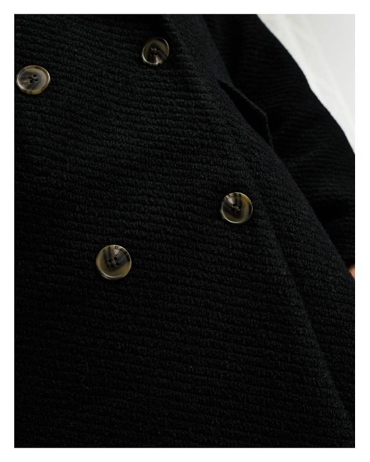 Vero Moda Black Double Breasted Oversized Formal Coat
