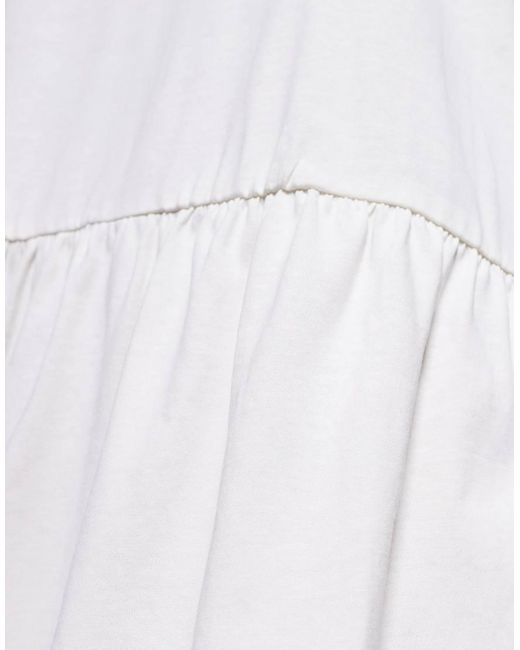 ASOS Gray Short Sleeve Dropped Waist Peplum T-shirt Mini Dress