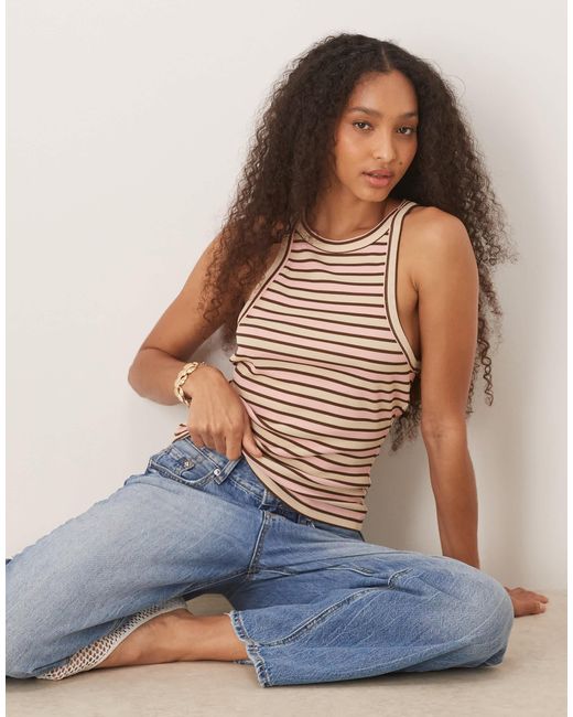 ASOS Blue – gestreiftes trägertop
