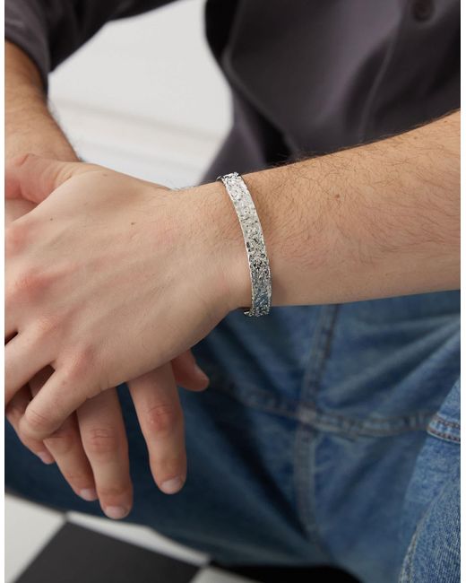FADED FUTURE – gehämmerter armreif in Gray für Herren