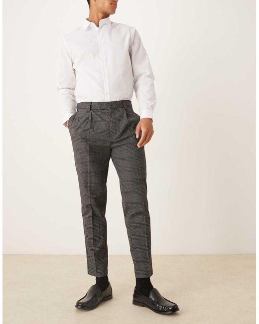 ASOS Black Smart Tapered Trousers for men