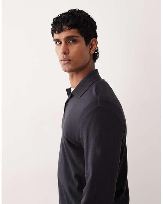 Mango Blue 100% Cotton Knitted Polo Top for men
