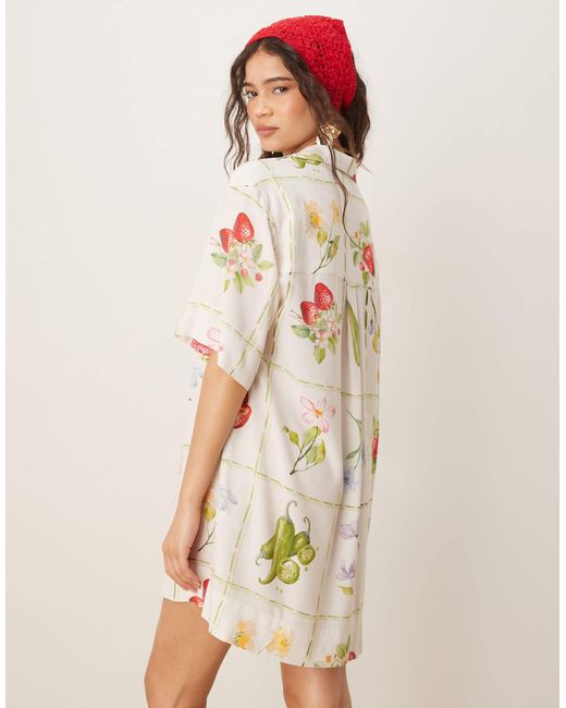 Robe chemise ASOS en coloris Natural