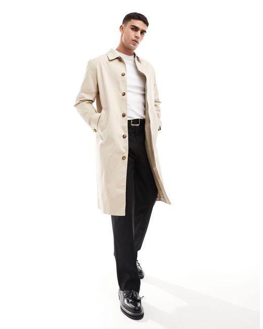 Trench-coat - taupe ASOS pour homme en coloris Natural